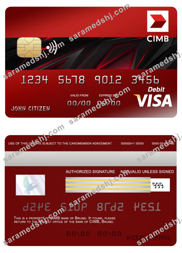 brunei CIMB bank visa card